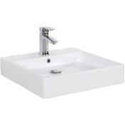 Resim Creavit Next 50 x 50 CM Setüstü Düz Kare Lavabo N x 255 