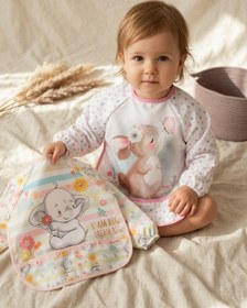 Resim Babydonat 2'li Sıvı Geçirmez Uzun Kollu Mama Önlüğü Seti 6-24 Ay - Blw Uyumlu, Kırıntı Cepli, Yumuşak Dokulu T 