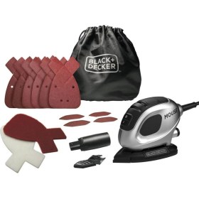 Resim Black & Decker Silver Series Mouse Detay Zımpara Makinesi ve Aksesuar Seti 55 W BEW230SBCK-QS 