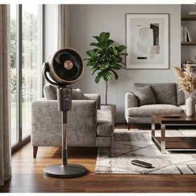 Resim Cata Ct 3040 Turbolu 60w Ayaklı Vantilatör Bakır Motor Sesli Komutlu 8" 
