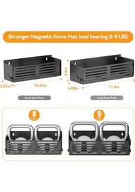 Resim Clesoo Manyetik Baharatlık Rafı Monte Edilebilir 2li Siyah 