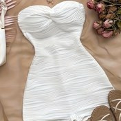 Resim Kadınlar için Şık Omuz Bağlı Jumpsuit - Seksi Düz Renk Dokulu Kumaş, Çapraz Askı Tasarımı, Tüm Mevsimler İçin Çok Yönlü Moda, Şık Beyaz 
