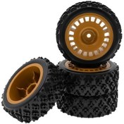 Resim Novahub Tamiya Xv-01, Tt-01, Tt-02 İçin 4'lü Kauçuk Lastik Seti - 72mm Çap, 45mm İç Çap, 26mm Genişlik 