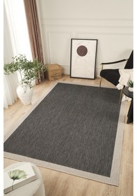 Resim Sisalux 3089 Antrasit Sisal Dokuma Jüt Kilim Hav Toz Vermez Halı Salon Mutfak Oturma Odası Halısı Antrasit 