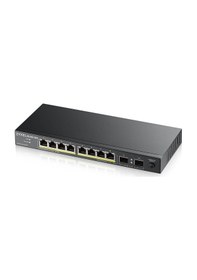 Resim Zyxel GS1100 10HP 8 Port 2 SFP Gigabit Poe Switch 