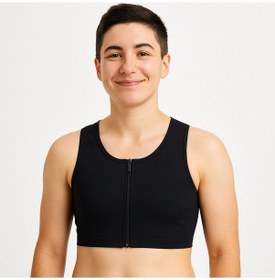 Resim FTMSMALLS Binder Göğüs Korsesi Jinekomasti Korsesi Göğüs Düzleştirici Ve Toparlayıcı Korse Siyah 