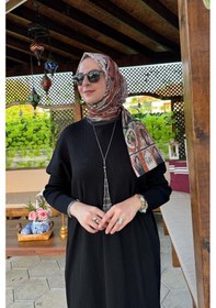 Resim Rabia Şamlı Dora Triko Tunik Siyah Çok Renkli 