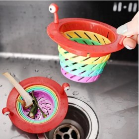 Resim Barkofix Lavabo Süzgeci Renkli 6 Kademeli Mutfak Gider Tıpası Lavabo Evye Süzgeci 