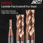 Resim JRDS 1 Adet Katı Karbür Uç Freze (Kesme Çapı 1.0-12mm) - AlTiN Kaplamalı 4 Kanal CNC Freze Kesici (55 HRC) Delme, Oluk Açma, Dalma Kesme ve Profil Frezeleme için | Hassas İşleme, Delme Ekipmanları ve Endüstriyel Profesyoneller için Tungsten Karbür Alet 