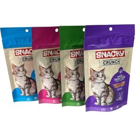 Resim Crunch Eklem Sağlığı Deri Tüy Sağlığı Tüy Yumağı Kontrolü Kedi Ödül Mama 4 X 60 Gr 