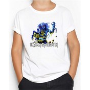 Resim Iron Maiden Sleeve Beyaz Çocuk Tişört Beyaz 