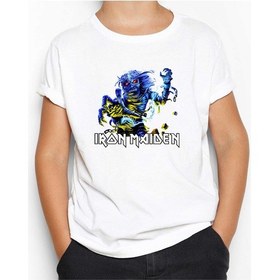 Resim Iron Maiden Sleeve Beyaz Çocuk Tişört Beyaz 