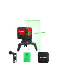 Resim Kobb Kbl92g 30 Metre Profesyonel Yatay Ve Dikey Otomatik Hizalamalı Yeşil Çapraz Çizgi Lazer, 2 Noktalı Şakül Lazer Distomat + Mini Tripod 