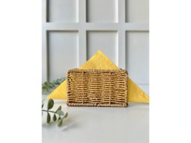 Resim Mottogo Rattan Dikdörtgen Peçetelik 