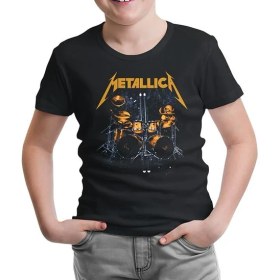 Resim Llord T-Shirt Llordd T-Shirt Metallica - Sticks Siyah Çocuk T-Shirt 