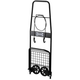 Resim IKEA Alışveriş-Yük Arabası,Siyah 45X94 Cm Metal Alışveriş Arabası Maks. Yük: 30 kg. 