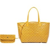 Resim Szypzstore Köpek Diş Çantası Kadın Çantası Kullanışlı Omuz Büyük Kapasiteli Tote Fermuarlı Çanta Alışveriş Çantası Pcgo37 Koyu Sarı 