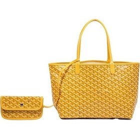 Resim Szypzstore Köpek Diş Çantası Kadın Çantası Kullanışlı Omuz Büyük Kapasiteli Tote Fermuarlı Çanta Alışveriş Çantası Pcgo37 Koyu Sarı 