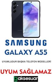 Resim Samsung Galaxy A55 ile Uyumlu Baskılı, Kamera Korumalı, Tam Kaplama Silikon Kılıf, Mor 