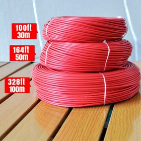 Resim 1 adet Elektrik Kablosu 18AWG Konduktör Kırmızı/Siyah Kablosu, Esnek Tel Uzatma Kablosu Bakır Kaplama Alüminyum Tel 12V/24V DC Kablosu LED Bandı Lamba Bandı Aydınlatma veya DIY için 