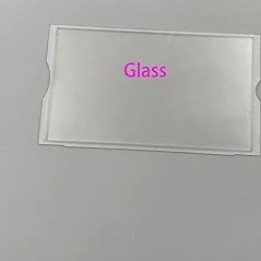 Resim Flybxiya Cam Plastik Lens Ayna Kapağı Replacment PSP 2000 PSP 3000 Ekran Ön Lens Koruyucu Kapak Lens/Şeffaf (Cam) 