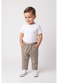 Resim MiaBaby Bebek Müslin Pantolon Bej 