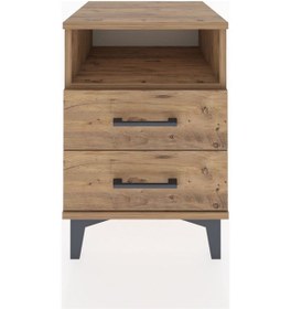 Resim Hyperion Komodin Tek Raflı 2 Çekmeceli 44x44x64 Çam-çam Çam 