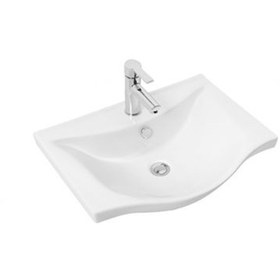 Resim Sanovit Albatros 55 CM Konsollu Lavabo Beyaz 
