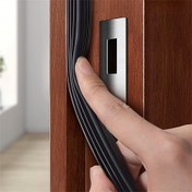 Resim 1 Adet Kapı Rüzgarlık - Kendinden Yapışkanlı Reçine Malzeme Kauçuk Ses Yalıtımlı Çarpışma Önleyici Hava Bandı, Ev Kapısı ve Pencere Aralığı için Kolay Kurulumlu 