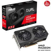 Resim DUAL-RX6600-8G-V2, 8Gb, 128Bit, GDDR6, 1xHDMI, 3xDP, GAMING Ekran Kartı Asus