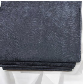 Resim Koltuk Çekyat Örtüsü Kaymaz Tabanlı Süngerli Kadife Kumaş Antrasit Rengi Gofraj Baskı Antrasit 