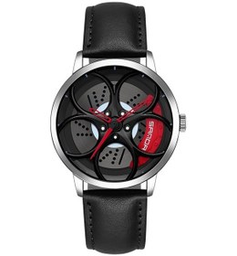 Resim Sones Skmeı 9232 Paslanmaz Çelik Tokalı Cam Aynalı Su Geçirmez Kuvars Saat Kemer - Gül Altın Ve Mavi 