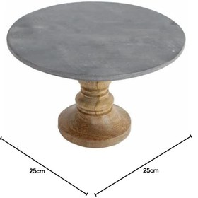 Resim E&D Collection Patna Kek Standı, Taş Ahşap 