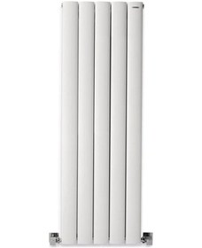 Resim 1200 x 395mm Lilac Yüksek Isı Kapasiteli Dekoratif Dikey Beyaz Alüminyum Radyatör 
