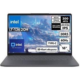 Resim Lenovo Ideapad Slim 3 83K2001WTRHMF19 i713620H 24 GB DDR5 1 TB SSD Intel UHD Graphics 16" WUXGA W11P Dizüstü Bilgisayarı 