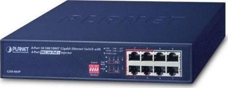 Resim Yönetilemeyen Switch (Unmanaged Switch)&lt;br&gt;4-Port 10/100/1000Base-T IEEE 802.3 at/af PoE+ (Por Planet