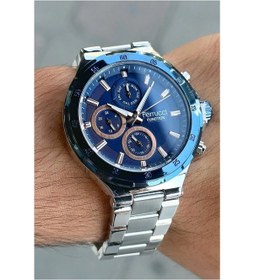 Resim Ferrucci Fc4854 Çelik Fonksiyon&takvimli Erkek Kol Saat Bileklik 