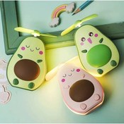 Resim HEDİYEVİM Led Işıklı Makyaj Aynası Mini El Fanı Usb Şarjlı Avakado Figürlü Fonksiyonel Vantilatör 