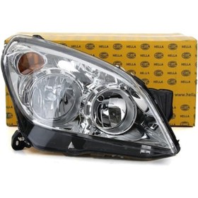 Resim Opel Astra H Sol Far Krom (Beyaz) Zeminli Hella 