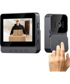 Resim 4.3 Inç Görüntülü Kapı Zili Akıllı Kamera Kablosuz Gece Görüşlü Diafon Sistemi 