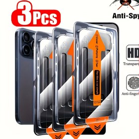 Resim Apple 16/16 Pro için 3 Adet Anti-gözlem Toz Geçirmez Kılıf Temperli Film, 16 Plus/16 Pro Max Tam Koruma Etiketi ile Anti-gözlem Temperli Film 15/15 Pro/15 Plus/15 Pro Max Tam Ekran Düşme Karşıtı 14 /14 Plus/14 Pro/14 Pro Max/13/13 Pro/13 Pro Max/12/12 Pro/12 Pro Max/11/11 Pro/11 Pro Max/X/XS/XS Max 