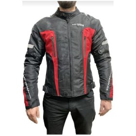 Resim Air Racing Motosiklet Montu 4 Mevsim Motorcu Touring Mont Siyah-kırmızı 