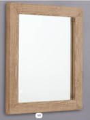 Resim Ahşap Çerceveli Ayna 51x42 Cm Açık Kahverengi 
