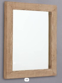 Resim Ahşap Çerceveli Ayna 51x42 Cm Açık Kahverengi 