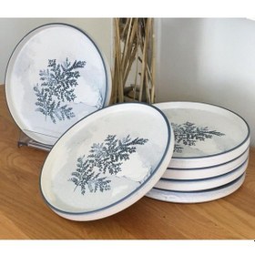 Resim Keramika Blue Magic Stackable 21 Cm 6 Kişilik Pasta Tabağı Beyaz 