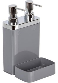 Resim Primanova Viva 2'li Süngerlikli Gri Sıvı Sabunluk M-e10-07 