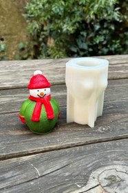 Resim Rufus Concept 3D Christmas Kardan Adam Silikon Mum Kalıbı 