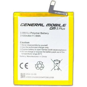 Resim General Mobile GM 5 Plus Batarya Pil 3100 mAh 