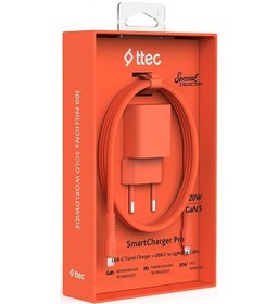 Resim Ttec Smartcharger Gan 20w Pd Seyahat Hızlı Şarj Aleti + Usb-c - Lightning 120cm Kablo Neon 2scg20ln 