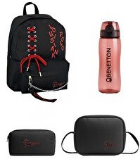 Resim Louisiana Polo Okul Seti - Çanta - Termal Beslenme - Kalemlik - Kırmızı Matara Kırmızı 1411 